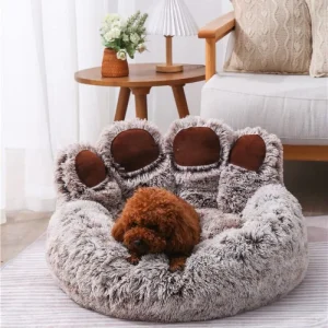 Cute Bear Paw Shape Plush Warm Dog Kennel Quantity