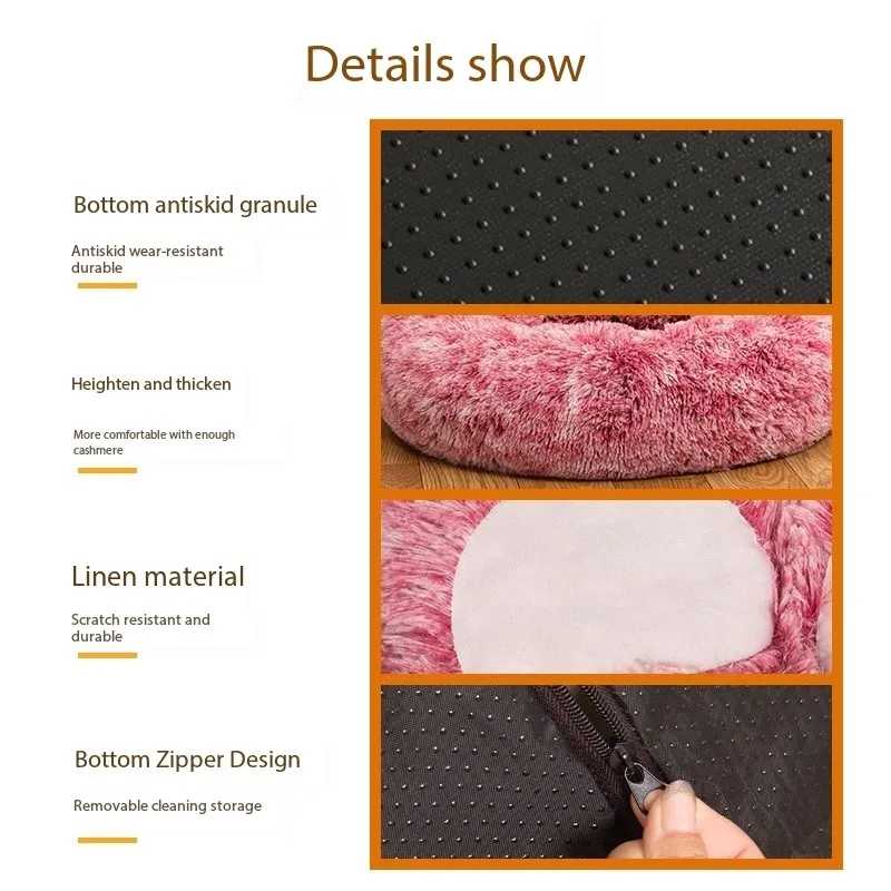 Cute Bear Paw Shape Plush Warm Dog Kennel Quantity - Image 4